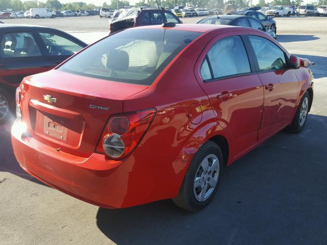 1G1JA5SH9G4109604 - 2016 CHEVROLET SONIC LS 红色 照片 4