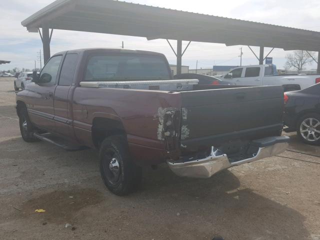 3B7HC13Y91M290156 - 2001 DODGE RAM 1500 MAROON photo 3