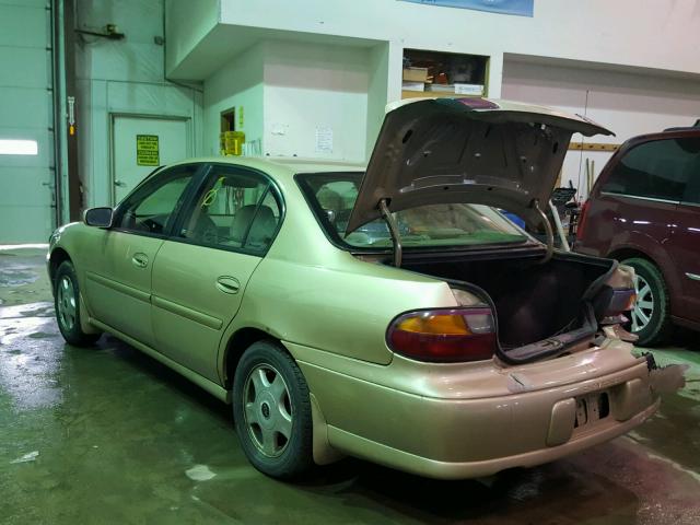 1G1NE52J216265133 - 2001 CHEVROLET MALIBU LS GOLD photo 3