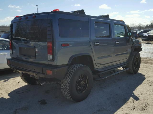 5GRGN23UX5H128585 - 2005 HUMMER H2 BLUE photo 4