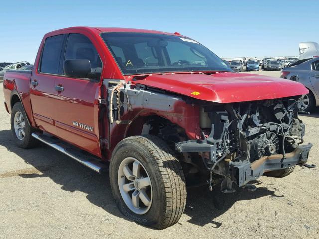 1N6BA07C98N350647 - 2008 NISSAN TITAN XE RED photo 1