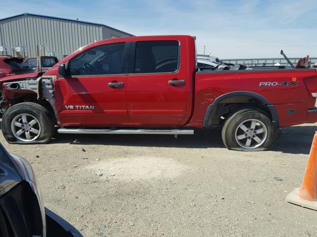 1N6BA07C98N350647 - 2008 NISSAN TITAN XE RED photo 10