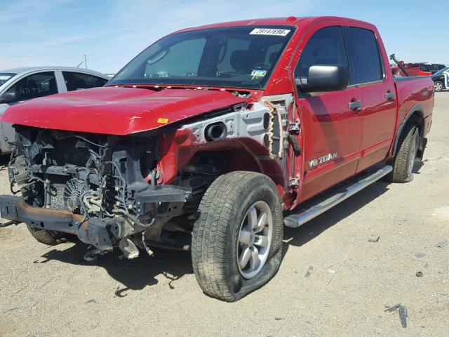 1N6BA07C98N350647 - 2008 NISSAN TITAN XE RED photo 2