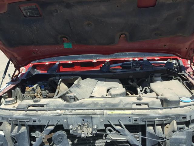 1N6BA07C98N350647 - 2008 NISSAN TITAN XE RED photo 7