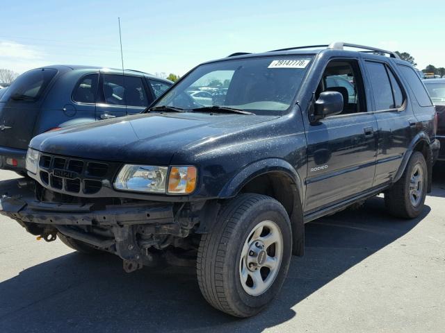 4S2DM58W924308862 - 2002 ISUZU RODEO S BLACK photo 2