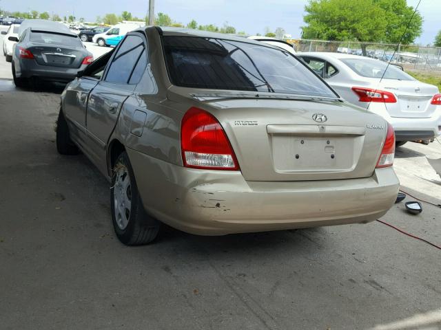 KMHDN45D03U640501 - 2003 HYUNDAI ELANTRA GL GOLD photo 3