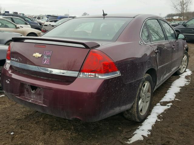 2G1WC58R379223806 - 2007 CHEVROLET IMPALA LT MAROON photo 4