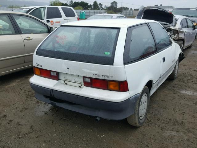 2C1MR2461M6732035 - 1991 GEO METRO BASE WHITE photo 4