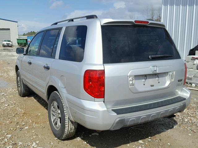 2HKYF184X3H506599 - 2003 HONDA PILOT EX SILVER photo 3