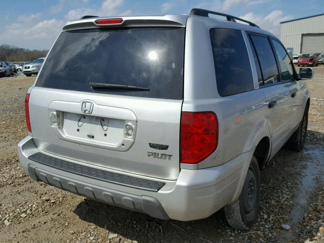 2HKYF184X3H506599 - 2003 HONDA PILOT EX SILVER photo 4