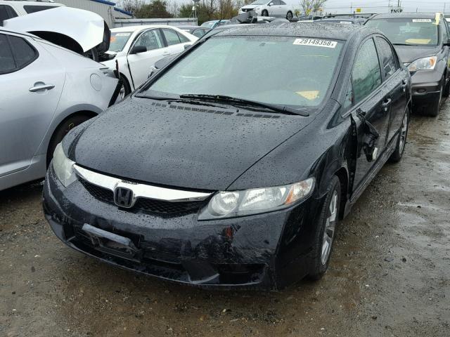 19XFA1F81AE002648 - 2010 HONDA CIVIC EX შავი ფოტო 2