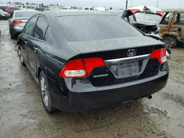 19XFA1F81AE002648 - 2010 HONDA CIVIC EX შავი ფოტო 3
