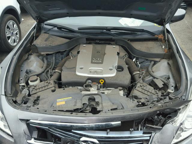 JN1CV6AP7DM725058 - 2013 INFINITI G37 BASE GRAY photo 7