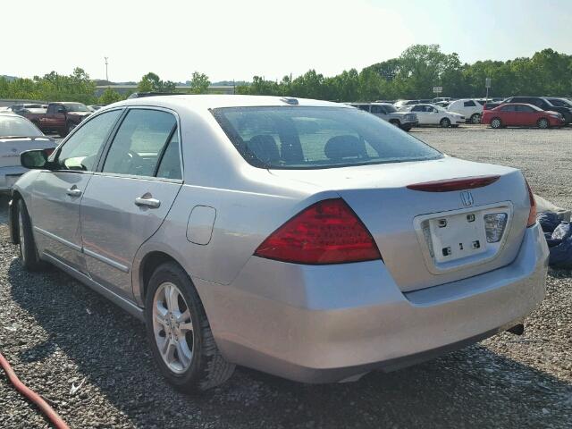 1HGCM56797A044166 - 2007 HONDA ACCORD EX SILVER photo 3