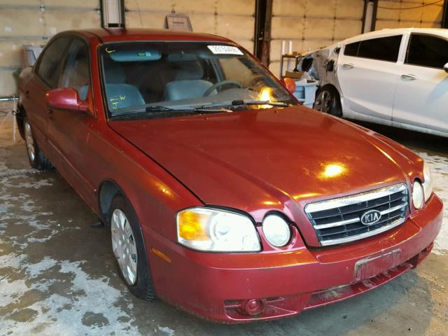 KNAGD126245343800 - 2004 KIA OPTIMA LX MAROON photo 1