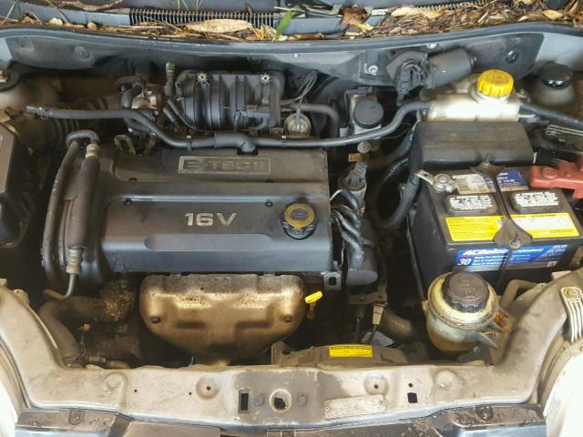 KL1TD66627B744740 - 2007 CHEVROLET AVEO BASE Szary zdjęcie 7