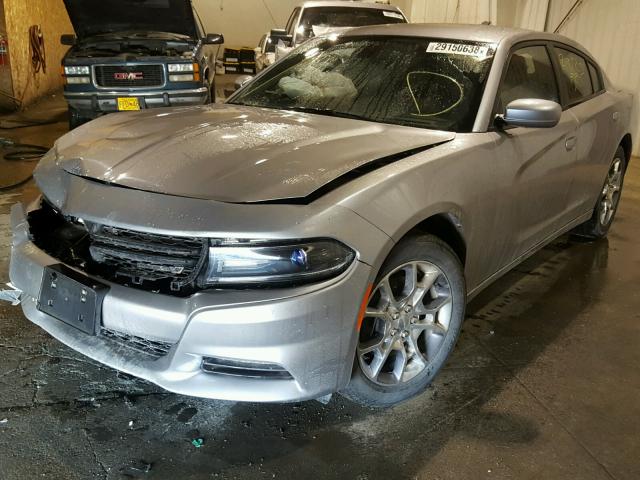 2C3CDXJGXGH216292 - 2016 DODGE CHARGER SX SILVER photo 2