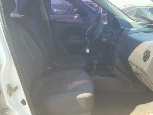 KL1TD66616B599141 - 2006 CHEVROLET AVEO BASE Biały zdjęcie 5