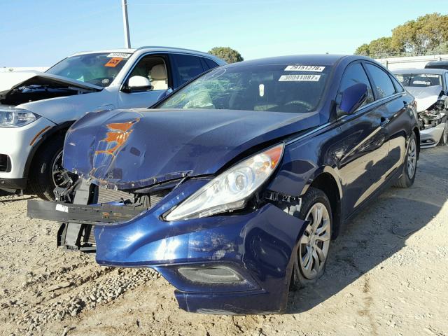 5NPEB4ACXBH256684 - 2011 HYUNDAI SONATA GLS BLUE photo 2