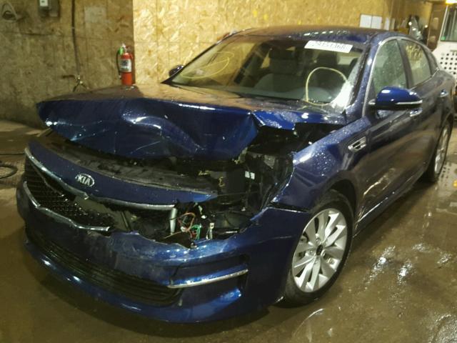 5XXGT4L31GG046271 - 2016 KIA OPTIMA LX BLUE photo 2