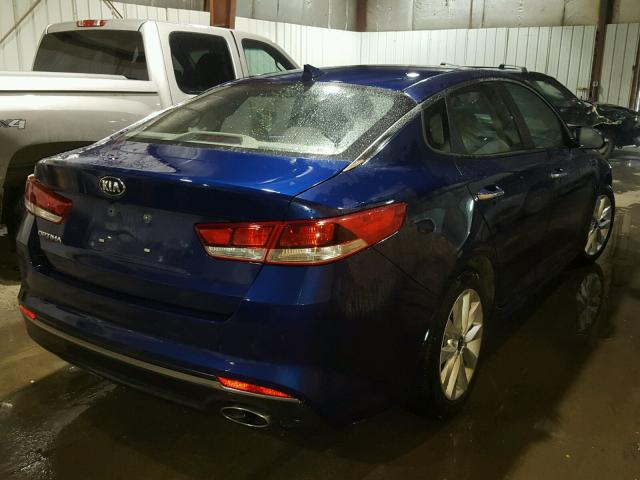 5XXGT4L31GG046271 - 2016 KIA OPTIMA LX BLUE photo 4