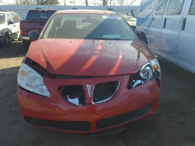 1G2ZF55B764256185 - 2006 PONTIAC G6 SE RED photo 9