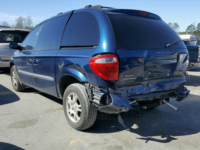 1D4GP45353B138455 - 2003 DODGE CARAVAN SP BLUE photo 3