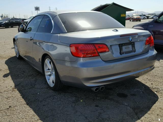 WBADW7C58BE543647 - 2011 BMW 328 I SULE GRAY photo 3