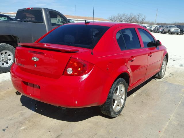 1G1AL58F787159174 - 2008 CHEVROLET COBALT LT RED photo 4