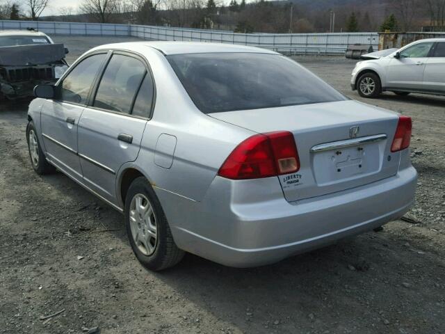 2HGES161X2H598247 - 2002 HONDA CIVIC DX SILVER photo 3