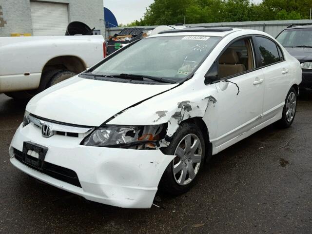 1HGFA16817L019600 - 2007 HONDA CIVIC WHITE photo 2