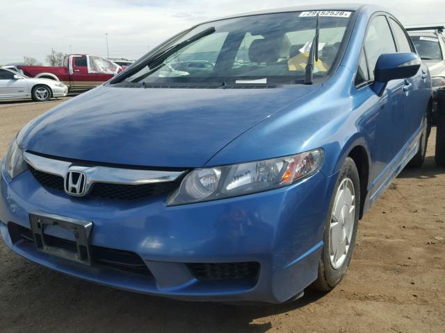 JHMFA3F20BS000779 - 2011 HONDA CIVIC HYBR BLUE photo 2