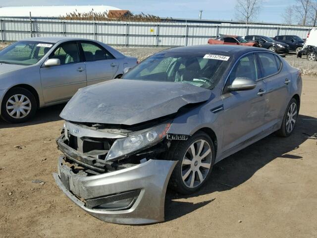 5XXGR4A64CG002450 - 2012 KIA OPTIMA SX GRAY photo 2