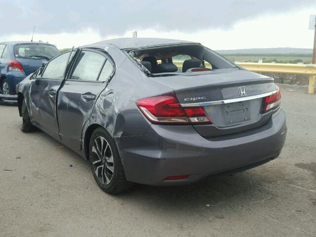 19XFB2F87EE086046 - 2014 HONDA CIVIC EX ნაცრისფერი ფოტო 3