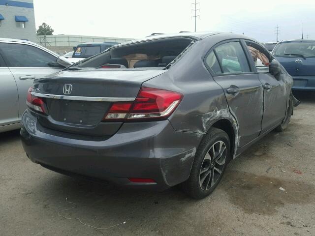 19XFB2F87EE086046 - 2014 HONDA CIVIC EX ნაცრისფერი ფოტო 4