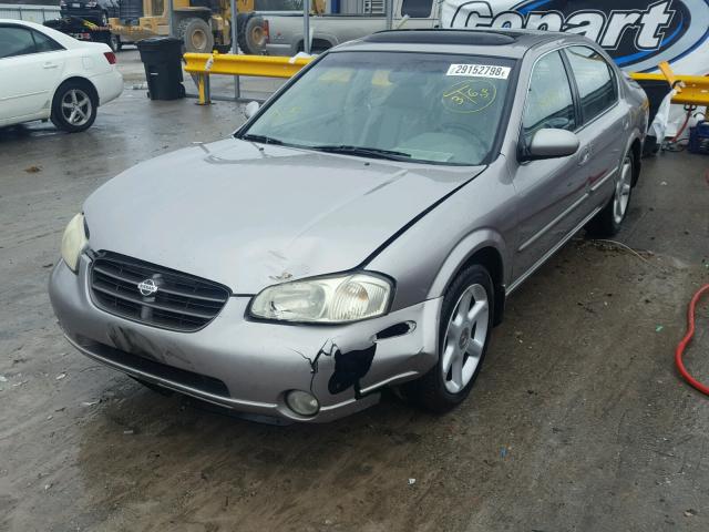 JN1CA31D81T833058 - 2001 NISSAN MAXIMA GXE GRAY photo 2