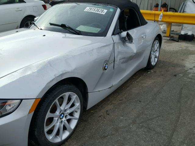 4USBU33578LW76097 - 2008 BMW Z4 3.0 SILVER photo 9