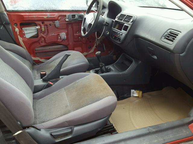 1HGEJ6121WL098261 - 1998 HONDA CIVIC DX RED photo 5