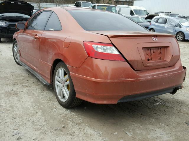 2HGFG11616H554894 - 2006 HONDA CIVIC LX ORANGE photo 3