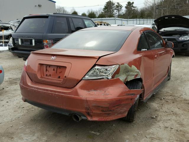 2HGFG11616H554894 - 2006 HONDA CIVIC LX ORANGE photo 4