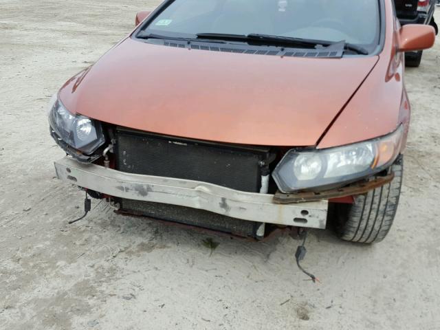 2HGFG11616H554894 - 2006 HONDA CIVIC LX ORANGE photo 9