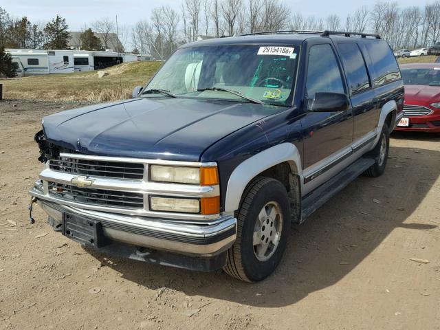 1GNFK16K6SJ458696 - 1995 CHEVROLET SUBURBAN K BLUE photo 2