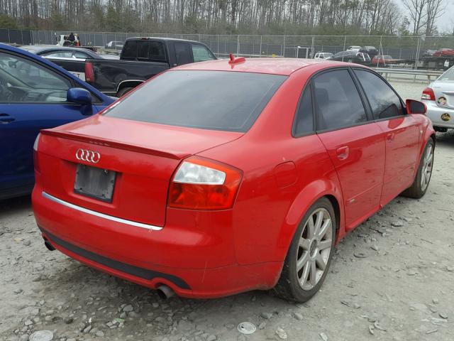 WAUJC68E25A034468 - 2005 AUDI A4 1.8T RED photo 4