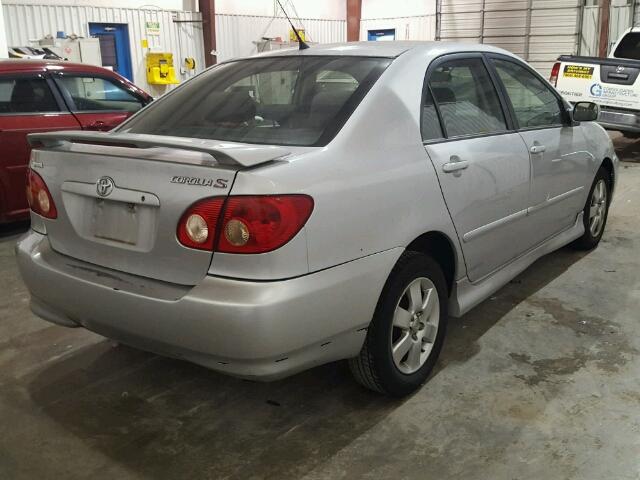 2T1BR32E95C414948 - 2005 TOYOTA COROLLA CE SILVER photo 4