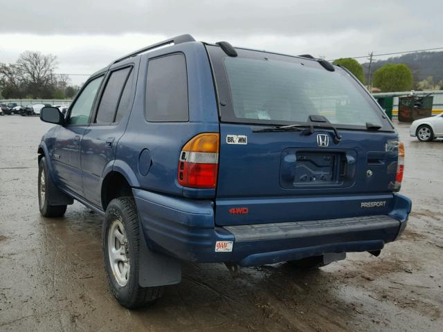 4S6DM58W5Y4418783 - 2000 HONDA PASSPORT E BLUE photo 3