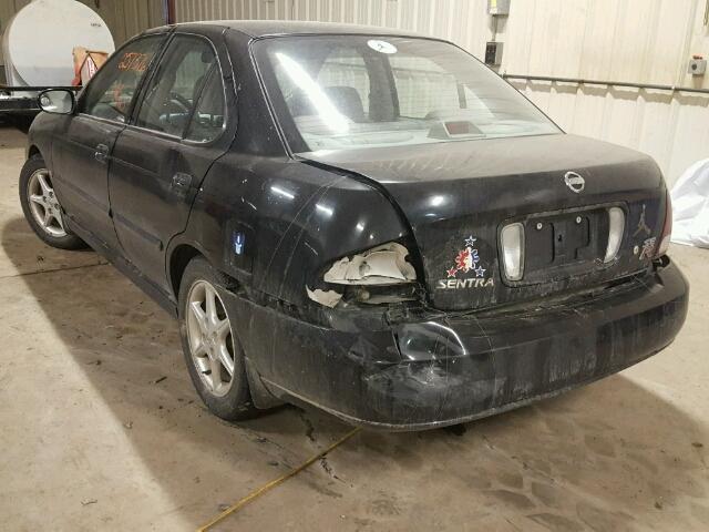 3N1AB51A23L730991 - 2003 NISSAN SENTRA SE- BLACK photo 3