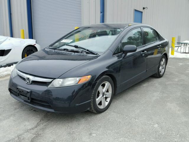 2HGFA16838H341590 - 2008 HONDA CIVIC EX BLACK photo 2