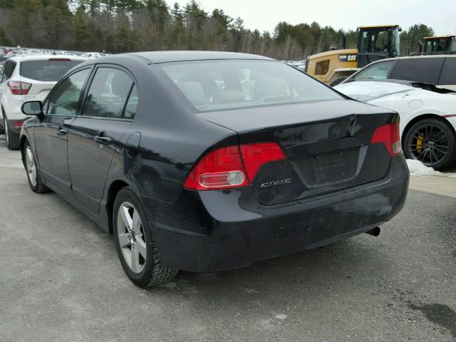 2HGFA16838H341590 - 2008 HONDA CIVIC EX BLACK photo 3