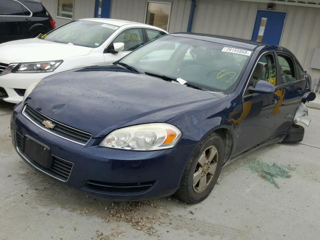 2G1WT58K181353991 - 2008 CHEVROLET IMPALA LT BLUE photo 2