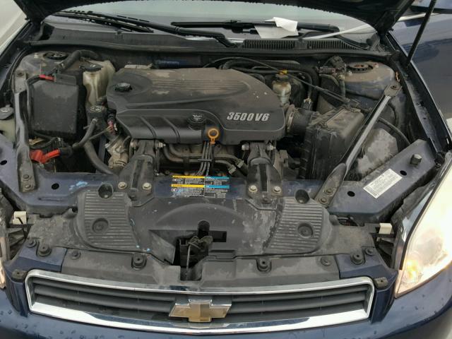 2G1WT58K181353991 - 2008 CHEVROLET IMPALA LT BLUE photo 7